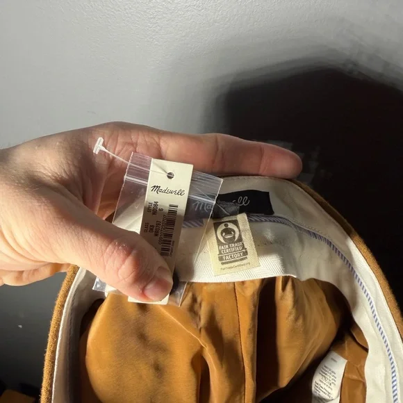 Madewell The Rosedale High-Rise Straight Pant in Pinstripe Size 6 - Picture 7 of 8